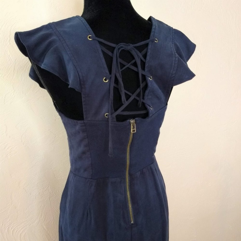 Pam & Gela Ruffled Cap Sleeve Jump Suit - Picture 7 of 10